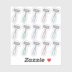 Sticker Rasage Razor Enlèvement cheveux Selfcare Bujo Plan