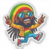 Sticker Rasta Jamaïcain (Devant)