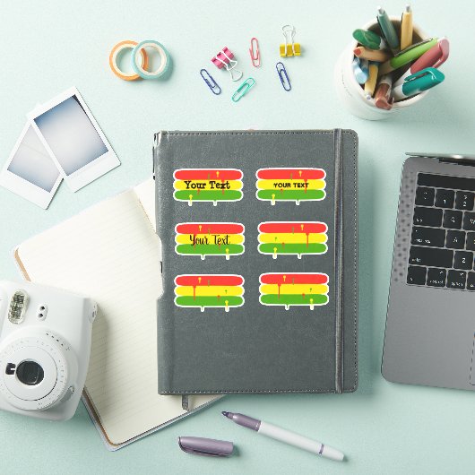 Sticker Rasta rustique rayures (Couverture iPad)