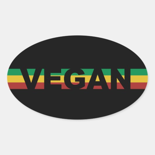 Sticker Rasta Striped Vegan (Devant)