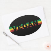Sticker Rasta Striped Vegan (Enveloppe)
