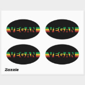 Sticker Rasta Striped Vegan (Feuille)