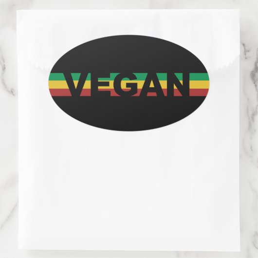 Sticker Rasta Striped Vegan (Sac)
