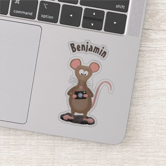 Sticker Rat drôle avec dessin animé de la caméra (Détail)