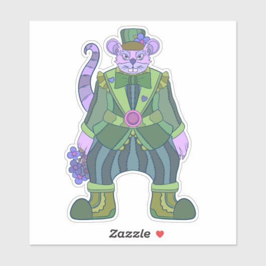 Sticker Rat magicien (Feuille)