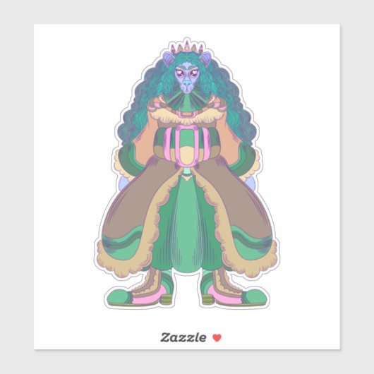 Sticker Rat Princesse (Feuille)