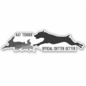 Sticker Rat terrier officiel de la critique getter autocol (Devant)