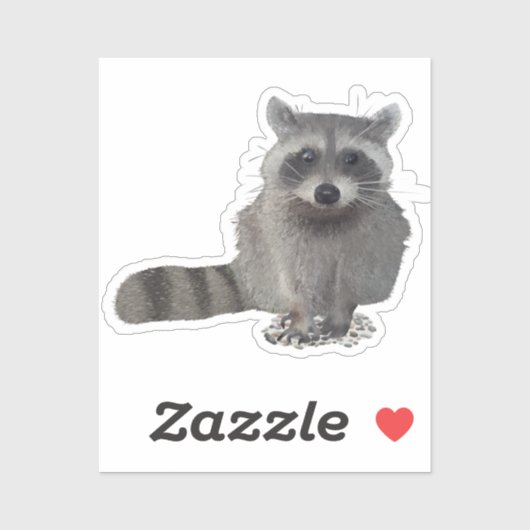 Sticker Raton laveur (Feuille)