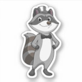 Sticker Raton laveur marié avec cravate (Devant)