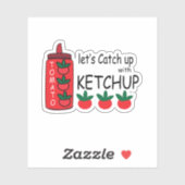 Sticker Rattrapons Avec Ketchup Fast Food Restaurant (Feuille)