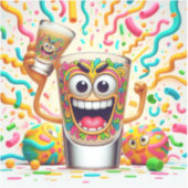 Sticker Rave Party Shot Glass – vibrant Fun  (Recto)