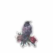 Sticker Raven and Roses Beautiful (Devant)