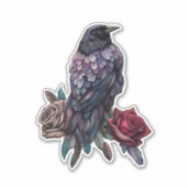Sticker Raven et Roses Beau (Devant)