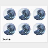 Sticker Raven Moon Art (Feuille)