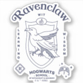 Sticker RAVENCLAW™ Wit Learning Wisdom Crest (Devant)