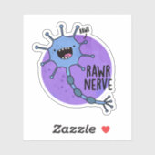 Sticker Rawr Nerve Funny Neuron Nerve Pun (Feuille)