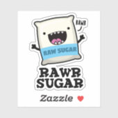 Sticker Rawr Sugar Funny Food Pun (Feuille)