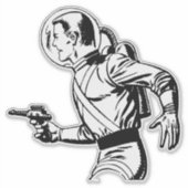Sticker Ray, homme de pistolet (Devant)