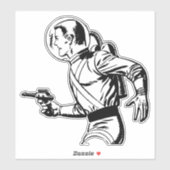 Sticker Ray, homme de pistolet (Feuille)