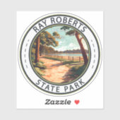 Sticker Ray Roberts State Park Badge du Texas (Feuille)