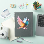 Sticker Rayant Rainbow Dove (Couverture iPad)