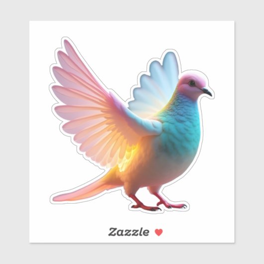 Sticker Rayant Rainbow Dove (Feuille)