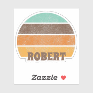 Sticker Rayures de coucher de soleil rétro Cercle Soleil T