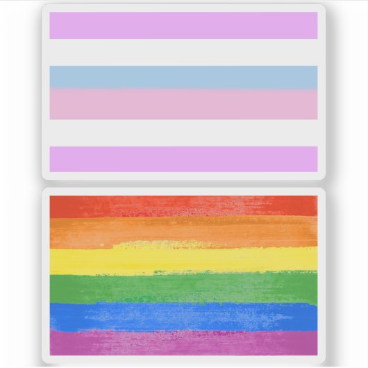 Sticker Rayures de fierté intersexe (Devant)