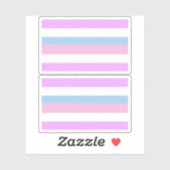 Sticker Rayures de fierté intersexe (Feuille)