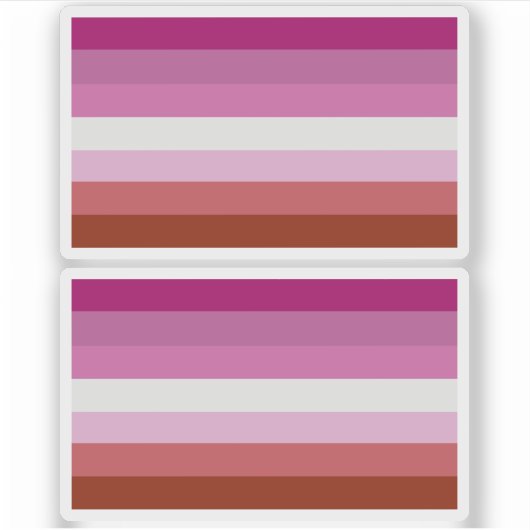 Sticker Rayures du drapeau de fierté lesbienne (Devant)