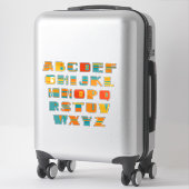Sticker RAYURES RÉTRO - A à Z - (Sur valise)