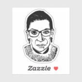 Sticker RBG célèbre, Ruth Bader Ginsburg (Feuille)