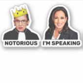 Sticker RBG Kamala Harris célèbre Je parle (Devant)