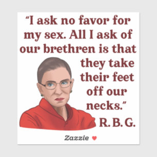 Sticker RBG Ruth Bader Ginsburg Citer Feminist Women Right
