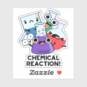 Sticker Réaction chimique amusant jeu de chimie (Feuille)