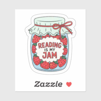 Sticker Reading is my Jam Cute Bookish Bookclub Book Lover
