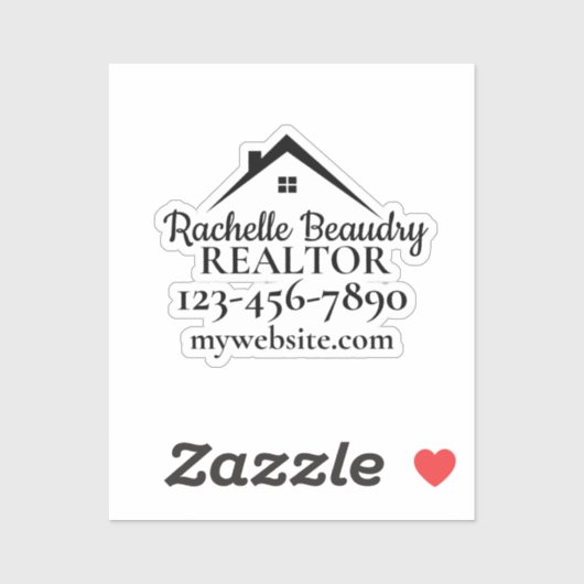 Sticker Real Estate Marketing Custom Realtor (Feuille)