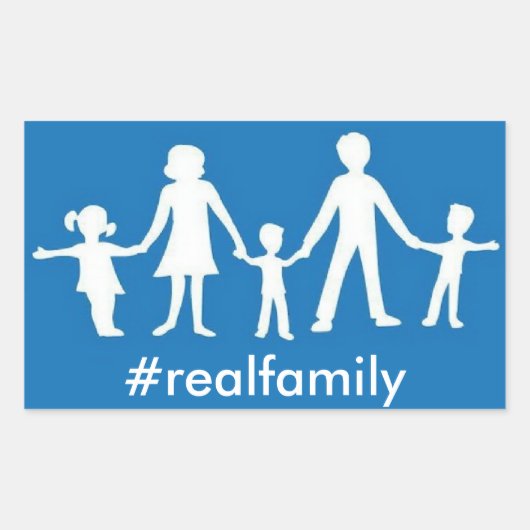 Sticker #realfamily, valeurs traditionnelles du ma (Devant)