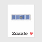 Sticker Réalisé dans le Nebraska Code Barcode - Etat (Feuille)