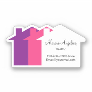Sticker Realtor Classy Étiquette Colorée forme de