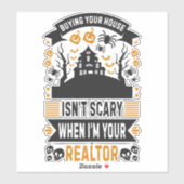 Sticker Realtor Halloween - Courtier agent immobilier (Feuille)