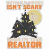 Sticker Realtor Halloween Immobilier Agent & Broker Funny (Devant)