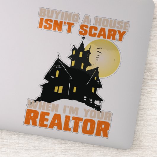 Sticker Realtor Halloween Immobilier Agent & Broker Funny (Détail)