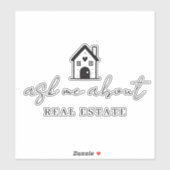 Sticker Realtor Me Demandez À Propos Immobilier Promotionn (Feuille)