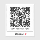 Sticker Recherche de code QR pour le menu (Feuille)