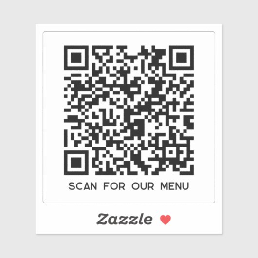Sticker Recherche de code QR pour le menu (Feuille)