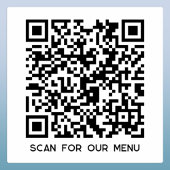 Sticker Recherche de code QR pour le menu