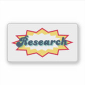 Sticker Recherche, design pop de bande dessinée (Devant)