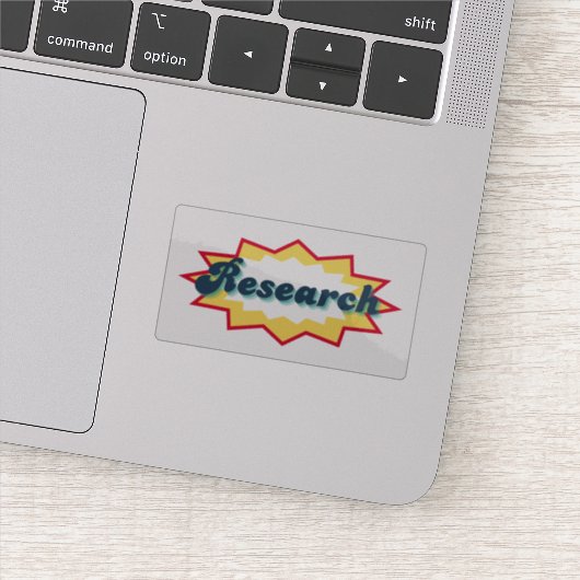 Sticker Recherche, design pop de bande dessinée (Détail)