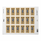 Sticker Recherché pour récompense vintage Fun Conv (Feuille entière)